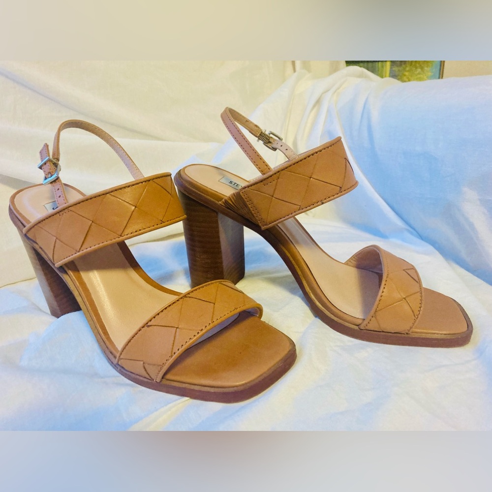 Steve Madden Tan Leather High Heel Sandal
